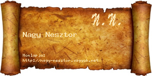 Nagy Nesztor névjegykártya